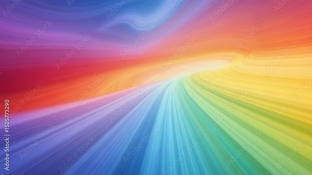 Poster vibrant abstract lines in a colorful gradient landscape.
