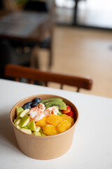 Fresh Fruit and Shrimp Salad Bowl