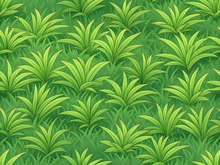 Cartoon Seamless Grass Texture for 2D Games