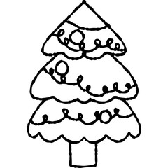 Tiered Christmas Tree doodle

