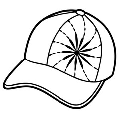 Tie-Dye Cap Vector on White Background