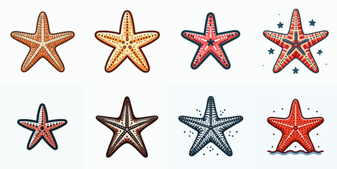 cartoon starfish vector illustration