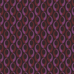 Geometric wavy background. Chain circles vector seamless pattern. Vintage colored fashion allover print. Retro repeat ornament wallpaper.
