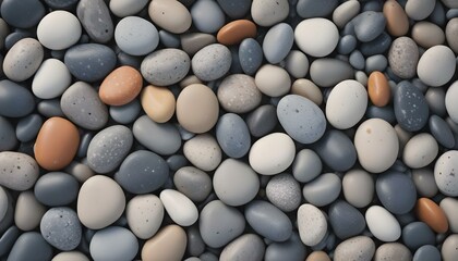 A textured background of pebbles and rocks, evoking a warm summer atmosphere