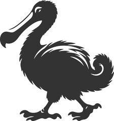 Vector animal bird silhouette of a dodo vintage artwork © LUTHFAN NAHAR LABONY