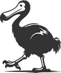 Vector animal bird silhouette of a dodo vintage artwork © LUTHFAN NAHAR LABONY