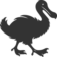 Vector animal bird silhouette of a dodo vintage artwork