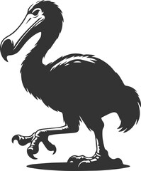 Vector animal bird silhouette of a dodo vintage artwork © LUTHFAN NAHAR LABONY