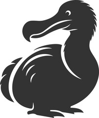 Vector animal bird silhouette of a dodo vintage artwork © LUTHFAN NAHAR LABONY
