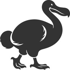 Vector animal bird silhouette of a dodo vintage artwork © LUTHFAN NAHAR LABONY