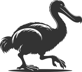 Vector animal bird silhouette of a dodo vintage artwork © LUTHFAN NAHAR LABONY