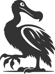 Vector animal bird silhouette of a dodo vintage artwork © LUTHFAN NAHAR LABONY