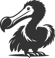 Vector animal bird silhouette of a dodo vintage artwork © LUTHFAN NAHAR LABONY