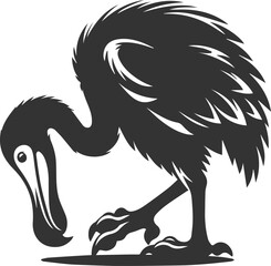 Vector animal bird silhouette of a dodo vintage artwork © LUTHFAN NAHAR LABONY