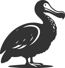 Vector animal bird silhouette of a dodo vintage artwork © LUTHFAN NAHAR LABONY