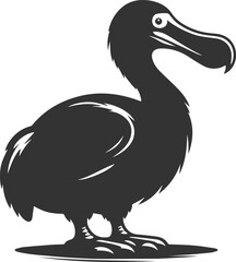 Vector animal bird silhouette of a dodo vintage artwork © LUTHFAN NAHAR LABONY