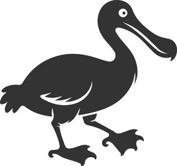 Vector animal bird silhouette of a dodo vintage artwork