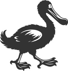 Vector animal bird silhouette of a dodo vintage artwork © LUTHFAN NAHAR LABONY