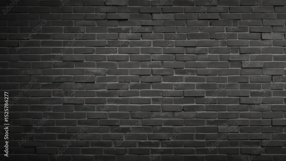 Poster monochrome brickwork a seamless texture of dark gray bricks arranged in a repeating pattern for cons
