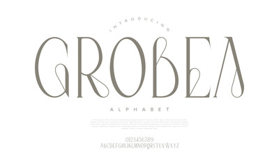Elegant serif font with luxurious tall shapes and refined line work, great for upscale editorial and branding