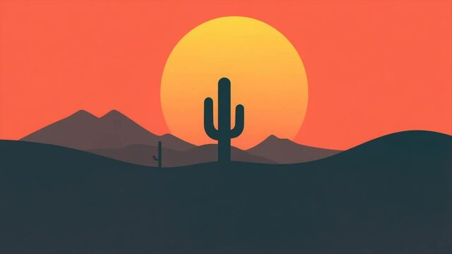 Desert Sunset Landscape