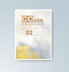 Cards with watercolor background. Design for your cover, date, postcard, banner, logo.