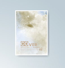 Fototapeta premium Cards with watercolor background. Design for your cover, date, postcard, banner, logo.