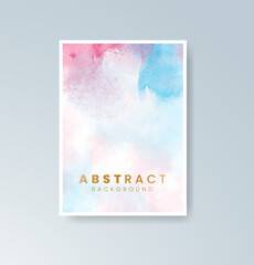 Fototapeta premium Cards with watercolor background. Design for your cover, date, postcard, banner, logo.