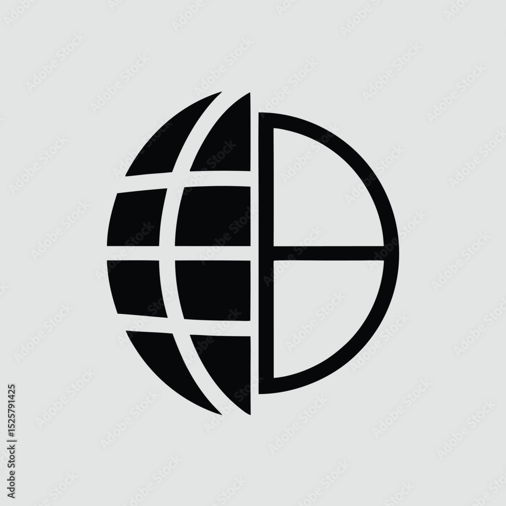 Poster symbolic world icon with transparency suitable for various design purposes
