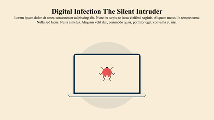 Illustration concept of a virus-infected computer.