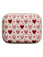 Stylish Heart Pattern Fabric Case for Accessories and Small Items