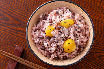 栗赤飯
