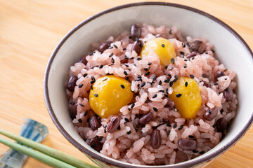 栗赤飯
