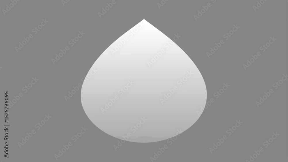 Aufkleber abstract water drop shape with transparent gradient on a light background