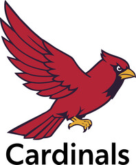 Cardinal bird logo icon design vector