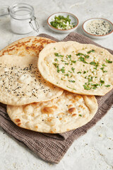 Naan Knoblauch Koriander Fladenbrot