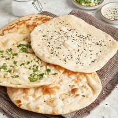 Naan Knoblauch Koriander Fladenbrot