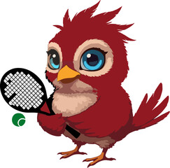 Cardinal bird logo icon design vector