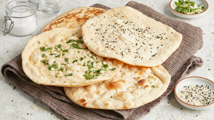 Naan Knoblauch Koriander Fladenbrot