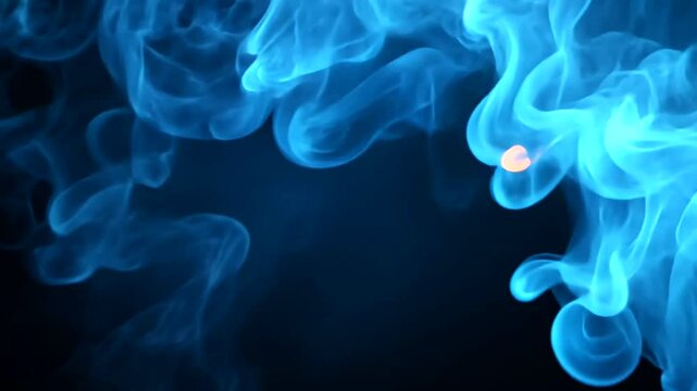 Vibrant Flames in Blue and Orange Shades