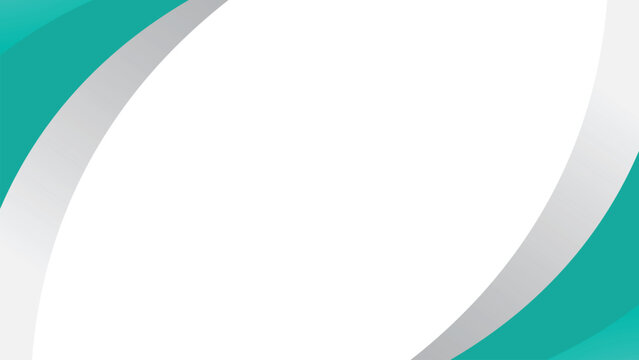 Abstract Teal and Gray Curved Lines on White Background