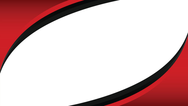 Abstract Red And Black Curved Shapes On White Background