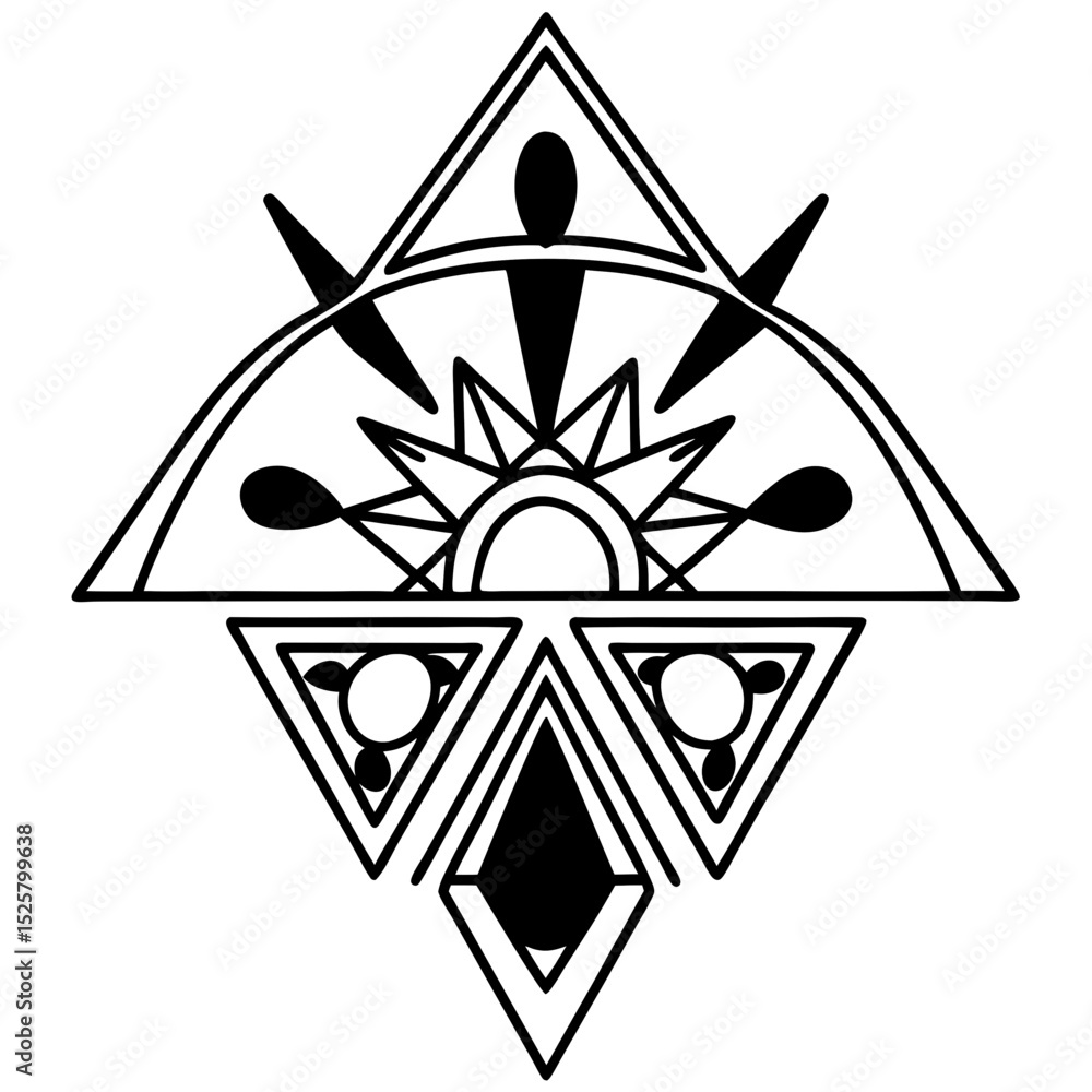 Poster geometric abstract line art vector design element illustration