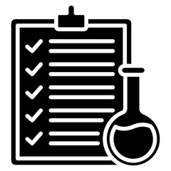 Index List mini illustration glyph icon, use for research and development, education, industry, UI, UX kit, app and web development, digital or print.