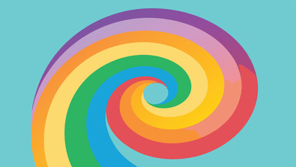 Obraz premium Colorful swirl design with rainbow gradient on a transparent background