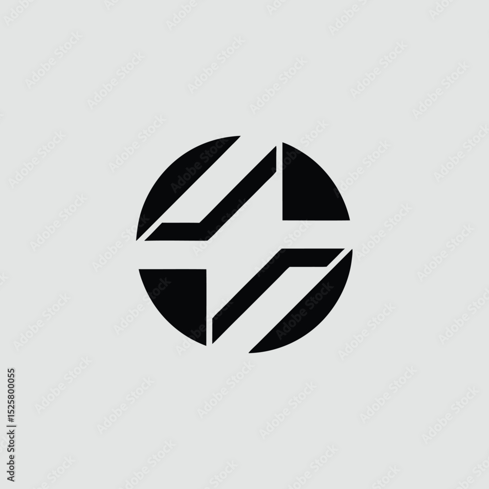 Poster abstract graphic circle design element in black color on transparent background