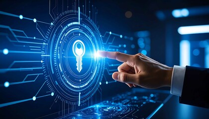 Cybersecurity Expert Accessing Secure Vault Interface