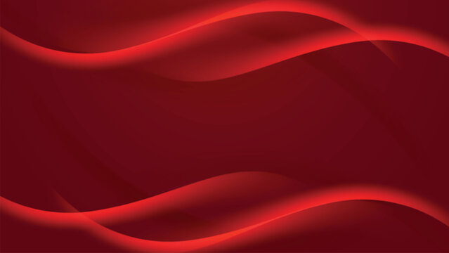 Abstract Red Wave Background Glowing Lines And Dynamic Flow