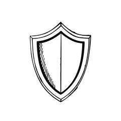 shield without swords on white