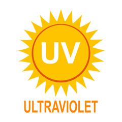 Ultraviolet icon isolated on white background.